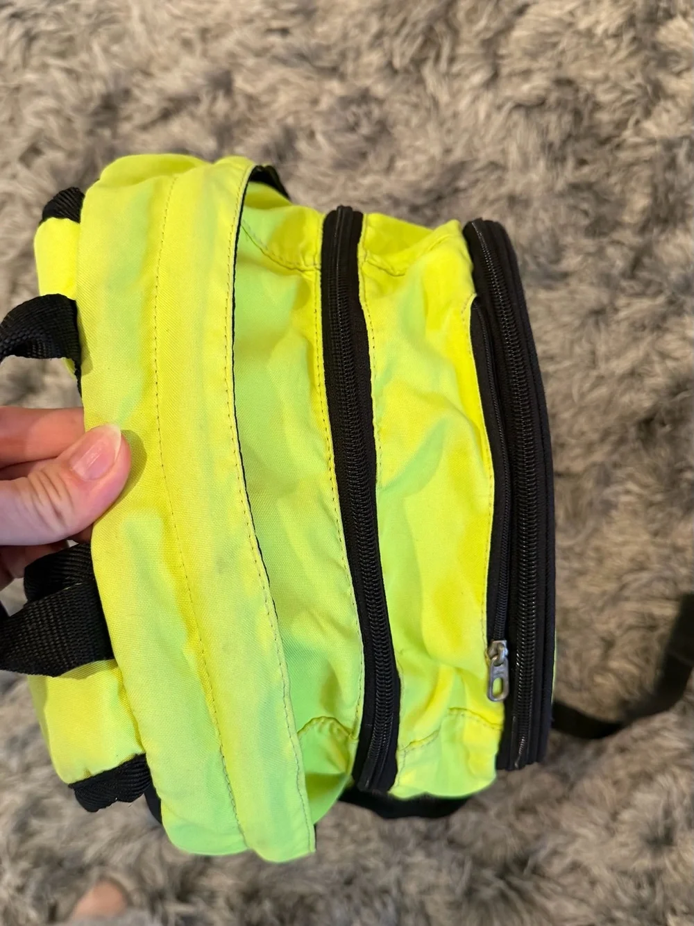 Nike Neon Yellow and Black Sports Backpack